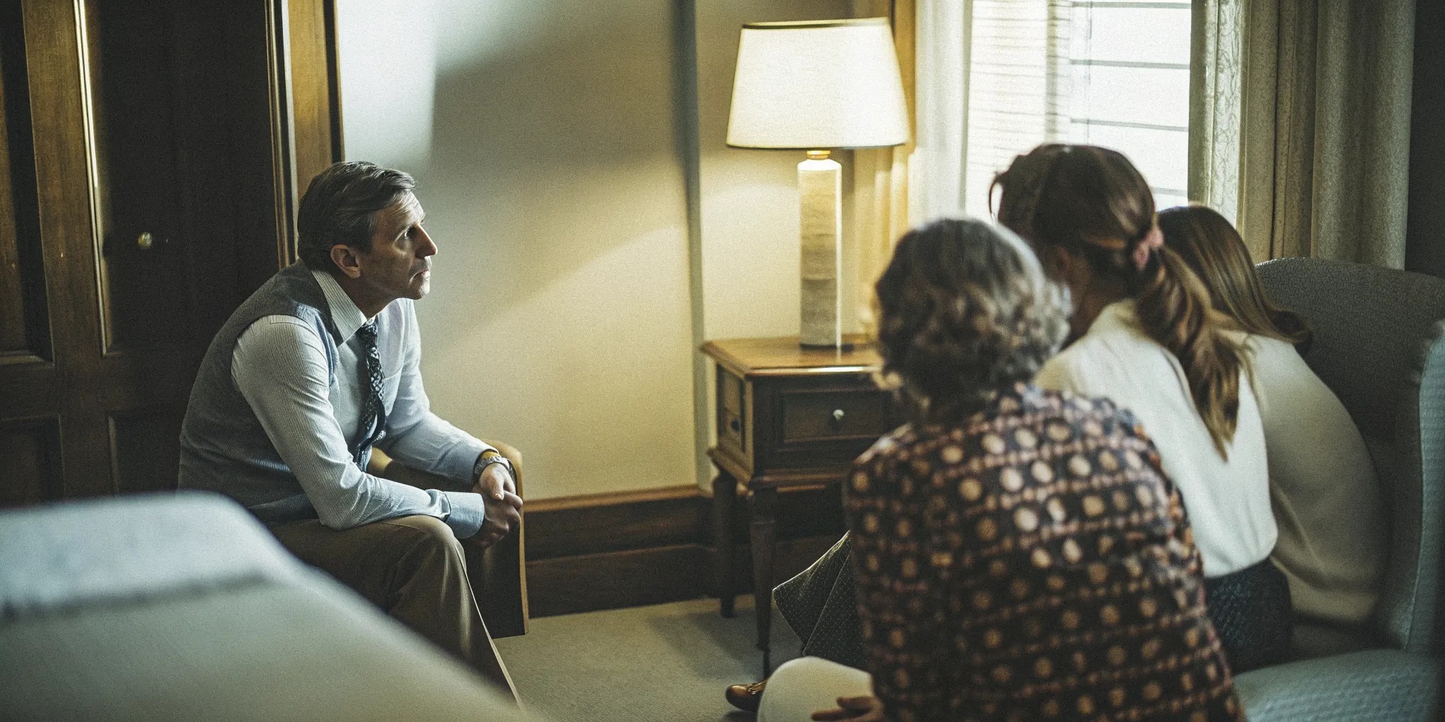 A Florida disability attorney reviewing insurance policy documents with a client in a bright law office
